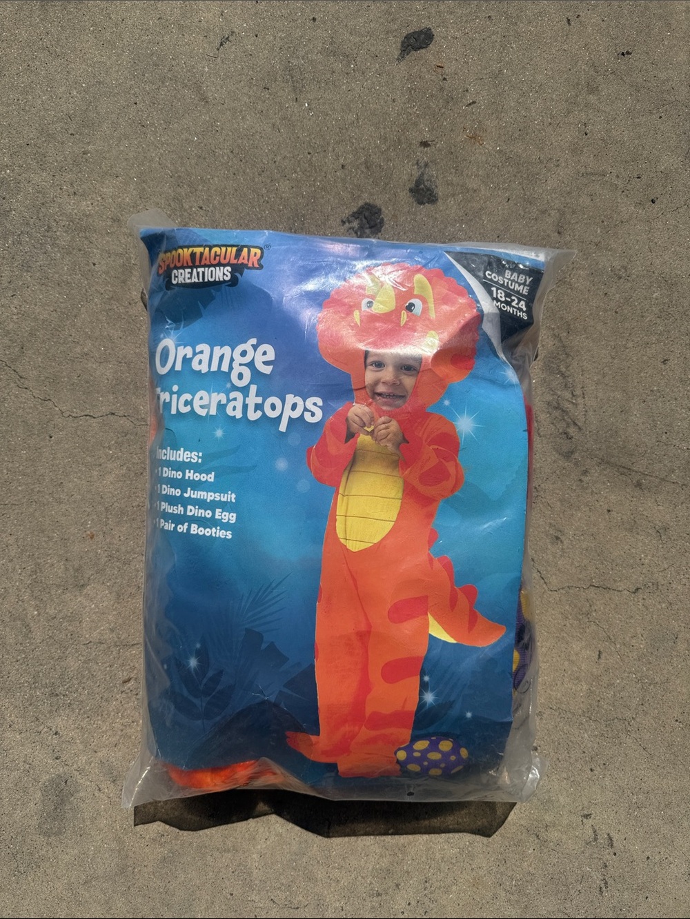 Spooktacular Creations Orange Triceratops Baby Costume